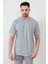 Açık Gri Erkek Live Love Baskılı Regular Kesim T-Shirt 3