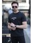 Erkek Bisiklet Yaka California Enjeksiyon Baskılı T-Shirt Siyah - 2020-2 3