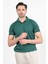 Erkek Polo Yaka Kısa Kol Çizgili Triko T-Shirt Yeşil - 2503 2