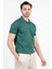 Erkek Polo Yaka Kısa Kol Çizgili Triko T-Shirt Yeşil - 2503 3