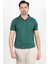 Erkek Polo Yaka Kısa Kol Çizgili Triko T-Shirt Yeşil - 2503 5