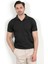 Erkek Polo Yaka Kısa Kol Çizgili Triko T-Shirt Siyah - 2503 2