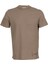 Erkek Bisiklet Yaka Etek Ucu Marka Detaylı Petek T-Shirt 1