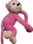 Sevimli Sesli Pembe Maymun Peluş Oyuncak 60CM 3