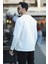 Erkek Bisiklet Yaka Baskı Detaylı 2iplik Sweatshirt Beyaz - 5725 3
