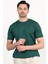 Erkek Bisiklet Yaka Kısa Kol Fitilli Triko T-Shirt Yeşil - 2502 1