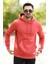 Kiremit Rengi Erkek Kapüşonlu Sweatshirt Kanguru Cepli Pamuk Karışımlı Oversize Hoodie - 5281 4