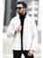 Erkek Slimfit Gömlek Krem John Borners Baskılı Çıtçıt Düğmeli Cepsiz - 16807 4