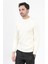 Erkek Triko Kazak Ekru Mikro Flament Italyan Kol Bisiklet Yaka Slimfit - 2010 3
