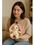 Sevimli Çilek Tavşan Peluş Çantalı Hediyelik 50 cm Oyuncak 3