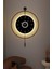 (Büyük Boy - 50*75 Cm) LEDLİ Siyaha Siyah Kadranlı Lux Metal Duvar Saati 2