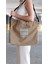 Kanvas Çapraz Askılı Tote Çanta Krem 5