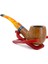 Half Bent Billiard Briar (Gül Kökü) 9 mm Filtreli El Yapımı Pipo - 2431 4