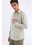 Regular Fit Polo Yaka Keten Karışımlı Yazlık Uzun Kollu Gömlek E0518AX25SM 3