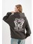 Coool Oversize Geniş Kalıp Kapüşonlu Sırt Baskılı Kalın Sweatshirt C7860AX24WN 1