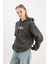 Coool Oversize Geniş Kalıp Kapüşonlu Sırt Baskılı Kalın Sweatshirt C7860AX24WN 4