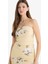 Coool Bodycon Vücudu Saran Straplez Çiçek Desenli Tül Maxi Elbise F5577AX25SM 4