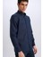 %100 Keten Regular Fit Polo Yaka Yazlık Basic Düz Uzun Kollu Gömlek C1825AX25SM 4