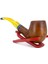 Bent Apple Briar (Gül Kökü) Pipo 9 mm Filtreli El Yapımı - 2428 4