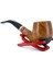 Bent Apple Briar (Gül Kökü) Pipo 9 mm Filtreli El Yapımı - 2424 4