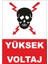 Yüksek Voltaj 19X25 cm Uyarı Ikaz Levhası 1