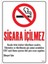 Uyarı Levhaları ''sigara Içilmez''a4 Pvc 21X30CM 1