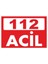 112 Acil Pvc Plakalı Uyarı Levhası Dekota Dijital Uv Baskı 35X25 1