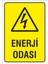 Iş Güvenliği Uyarı Levhası 17X24 Cm. (Enerji Odası) (D-1724-008) 1