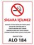 Sigara Içilmez Uyarı Levhası Pvc Kaplı A4 1