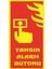 Kırmızı Fosforlu Levha Yangın Alarm Butonu Gösterir Temalı Levha 12X24 cm 1