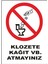 Klozete Kagıt Vb Atmayınız Uyarı Levhası 1