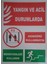 Yangın ve Acil Durumlarda Uyarı Levhası 1
