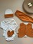 Yelekli Hastane Çıkışı Set - Tarçın / (Yelek, Pantolon, Body, Bere, Eldiven) 4