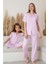 Anne Kız Kombin Kısa Kollu Desenli Gömlek Pijama Takımı (Anne Kız Ayrı Satılır) 1