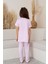 Anne Kız Kombin Kısa Kollu Desenli Gömlek Pijama Takımı (Anne Kız Ayrı Satılır) 5