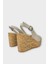Yandan Tokalı Önü Açık Dolgu Taban Sandalet Ayakkabı Bej 9