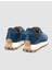%100 Hakiki Deri Mavi Kadın Sneaker 3