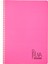 Pruva A4 Pet Spiralli Karton Kapaklı Defter 144 Yaprak - Kareli - Fuşya 1