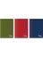 Colors Ofis Serisi, A5 60 Yaprak Çizgisiz Karton Kapaklı Defter 3'lü Paket, Kırmızı, Navy, Yeşil 2