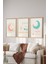 3 Parça Ahşap Çerçeve Görünümlü Mdf Poster Tablo Seti - Set 29 1