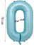 Folyo Balon 0 Rakamı Helyum Balon 76 cm Mavi Renk - 0 Yaş Balonu - 0 Rakam Balon - 34 Inch 1