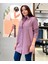 Oversize Geniş Kesim %100 Pamuk Kadın Kırmızı Piti Kare Tunik Gömlek. 1