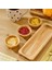 4 Parça Ahşap Bambu Çerezlik Set -Sunum Tepsili Sosluk,reçellik,bal,ketçap,mayanonez Kahvaltı Seti 3
