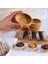 4 Parça Ahşap Bambu Çerezlik Set -Sunum Tepsili Sosluk,reçellik,bal,ketçap,mayanonez Kahvaltı Seti 4