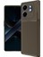 Infinix Smart 9 Kılıf Auto Focus Karbon Kapak - Kahverengi Mrayd 1