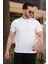 Erkek Omuzlar Çizgi Detaylı Kısa Kollu T-Shirt 1