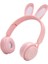 AYDOGANTICARET44 MZ08R Kulak Üstü Bluetooth Kulaklık (Kedi-Tavşan) (Pembe) 1