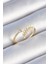 Pirinç Gold Renk Zirkon Taşlı Incili Yaprak Model Kadın Yüzük - TJ-BYK3452 1
