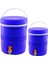 Toros 2li Set=14+6lt Yuvarlak Termos Mavi Plastik Musluklu - Taşıma Kulplu BRKT-501575 (4887) 1