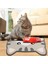Evcil Hayvan Beslenme Matı Kedi Figürlü Su Emici Özellikli Yıkanabilir Kaymaz Kedi Köpek Mama Paspası 60X45CM 5